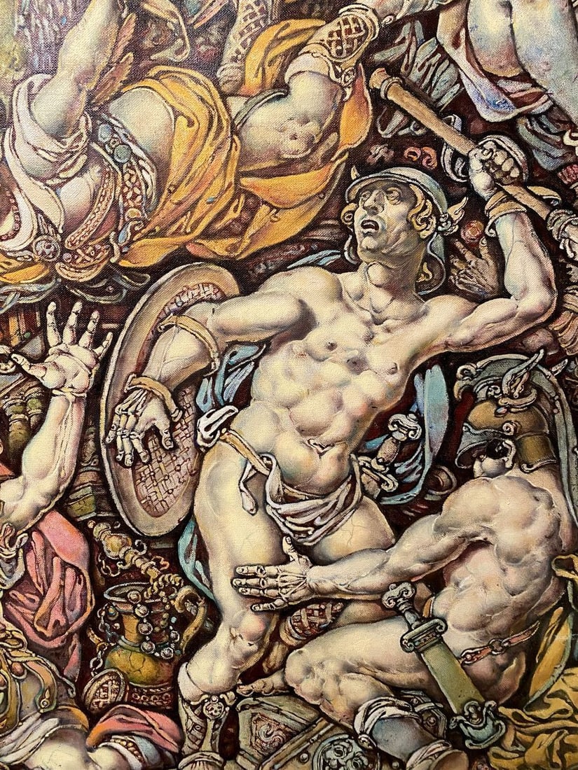 Oil painting The expulsion of Iliodorus from the temple Litvinov Oleg Arkad'yevich - 2