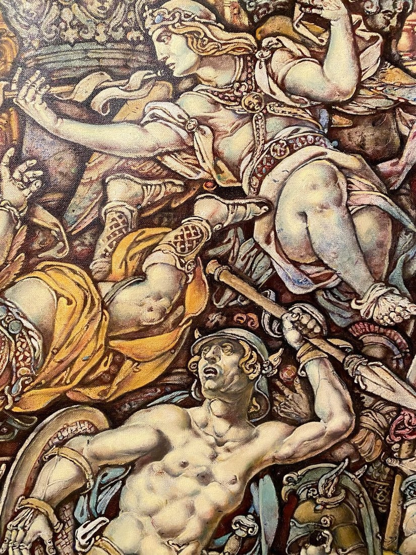 Oil painting The expulsion of Iliodorus from the temple Litvinov Oleg Arkad'yevich - 3