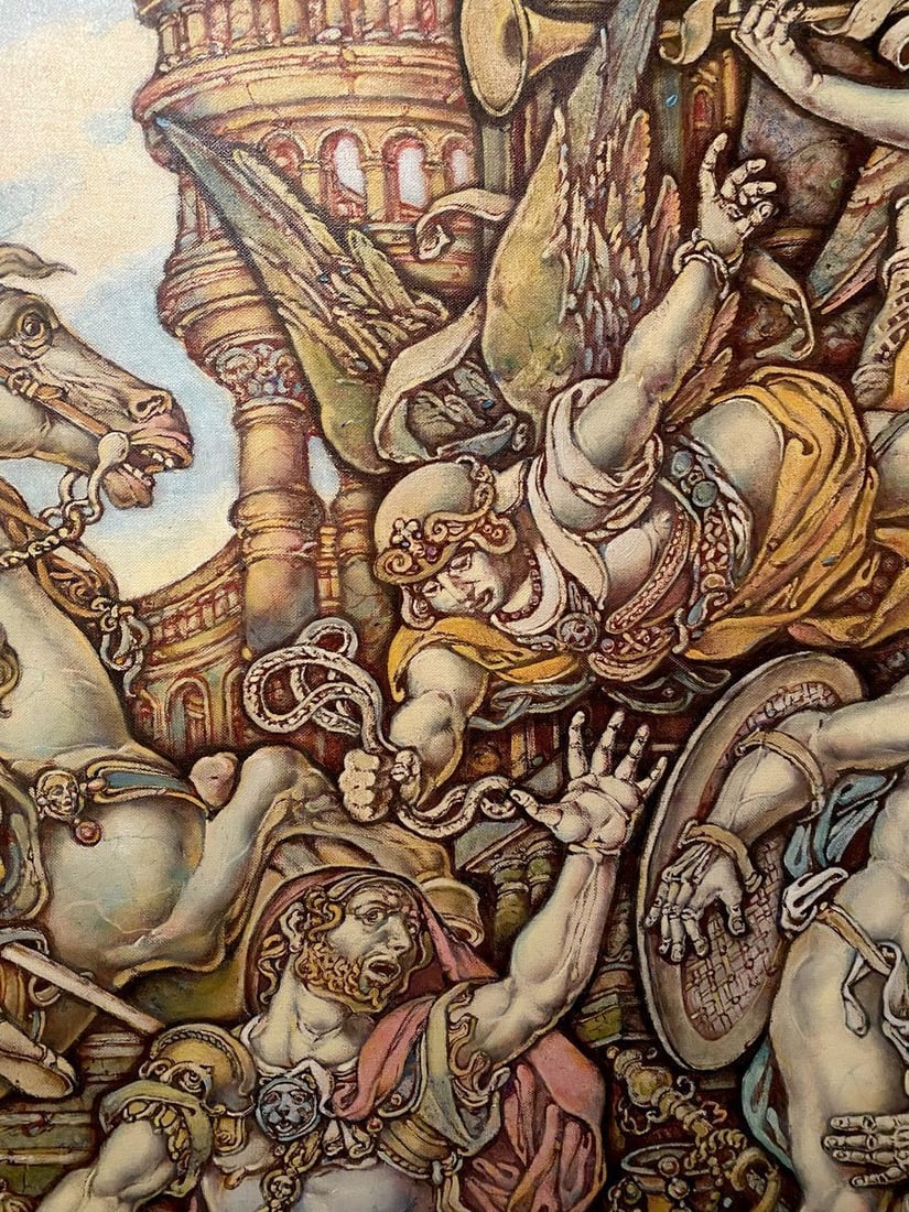 Oil painting The expulsion of Iliodorus from the temple Litvinov Oleg Arkad'yevich - 4