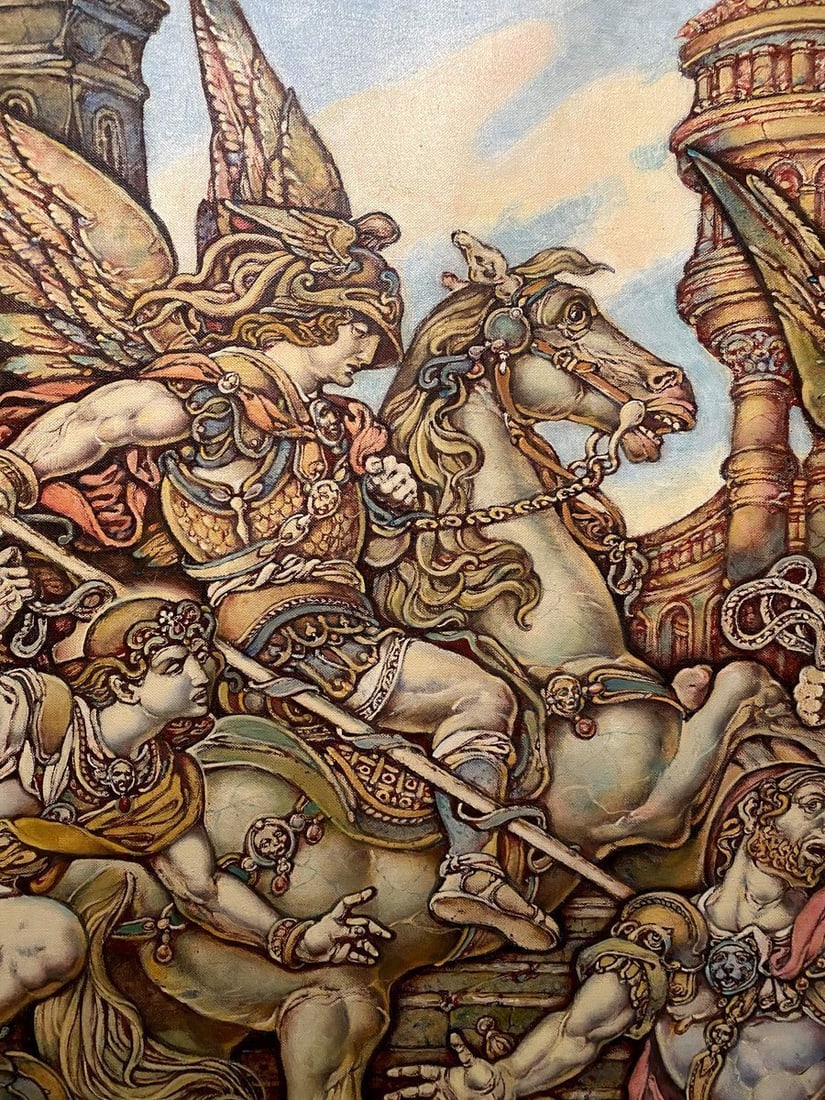 Oil painting The expulsion of Iliodorus from the temple Litvinov Oleg Arkad'yevich - 5