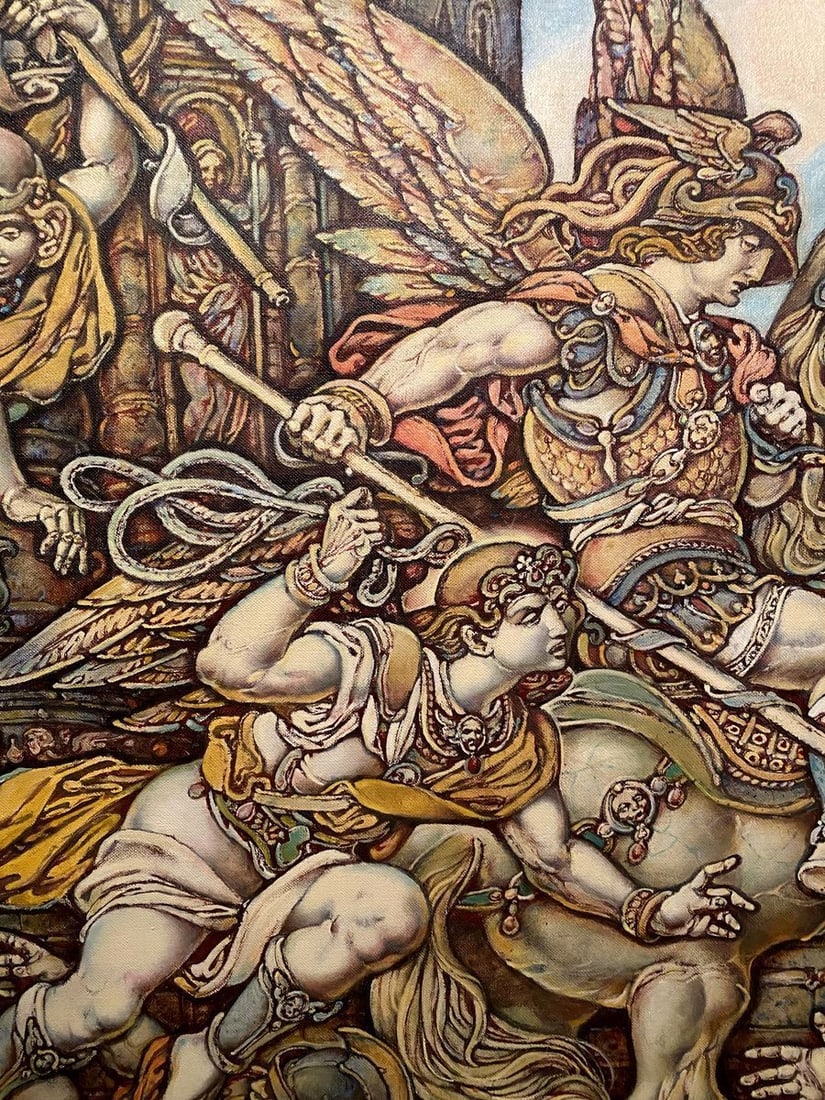 Oil painting The expulsion of Iliodorus from the temple Litvinov Oleg Arkad'yevich - 6