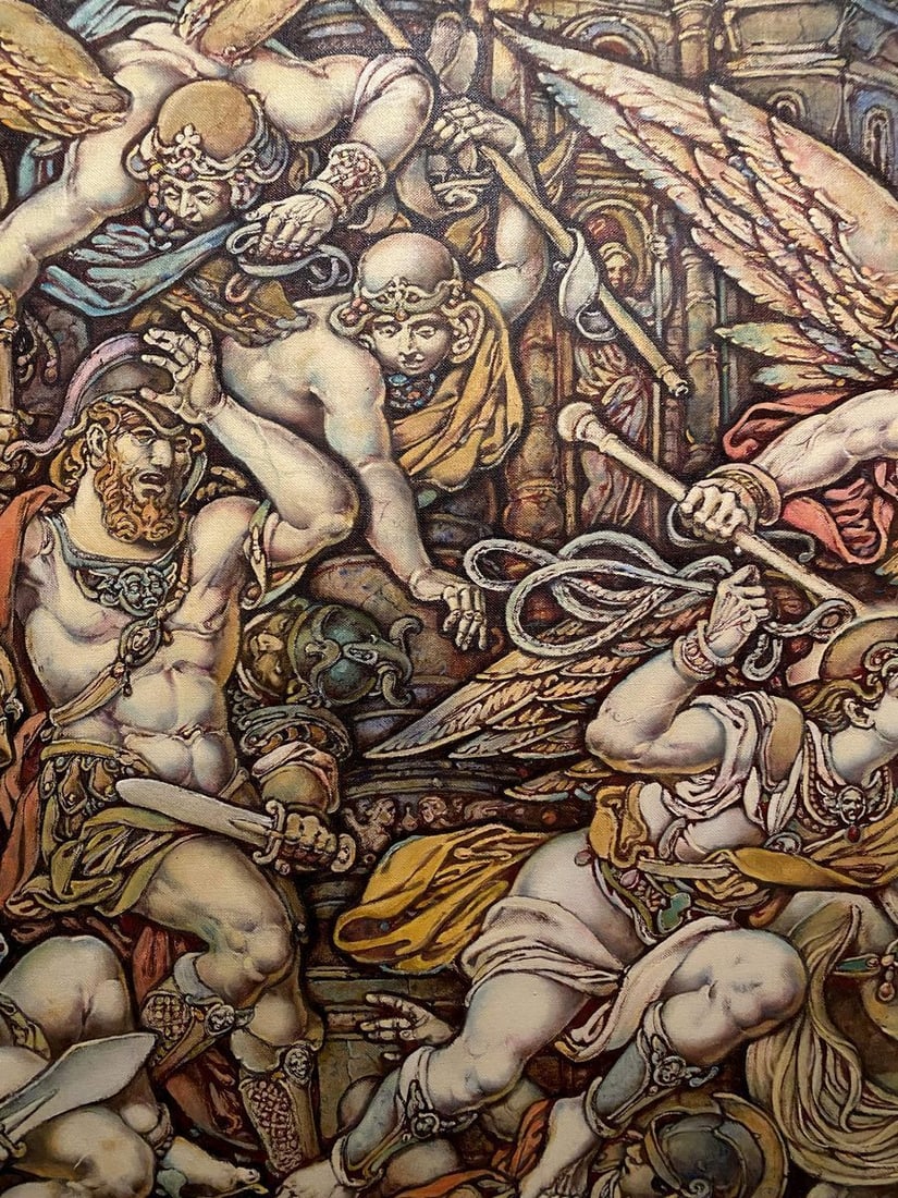 Oil painting The expulsion of Iliodorus from the temple Litvinov Oleg Arkad'yevich - 7