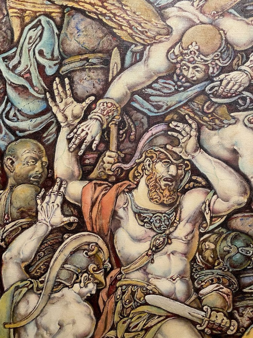 Oil painting The expulsion of Iliodorus from the temple Litvinov Oleg Arkad'yevich - 8