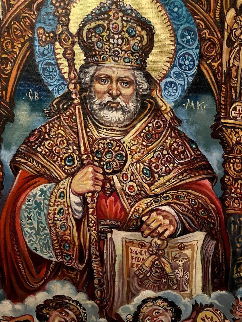 Oil painting St. Nicholas Alexander Arkadievich Litvinov - 9