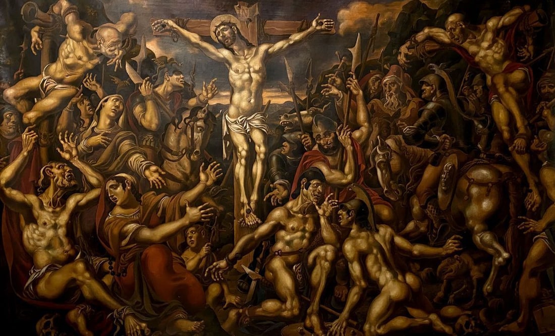 Oil painting Crucifixion Litvinov Oleg Arkad'yevich (1 of 16)