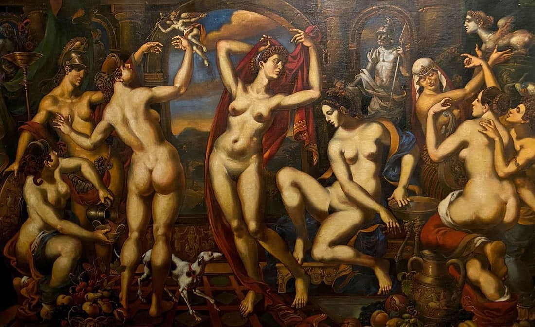 Oil painting Evening in Pompeii Litvinov Oleg Arkad'yevich (1 of 16)