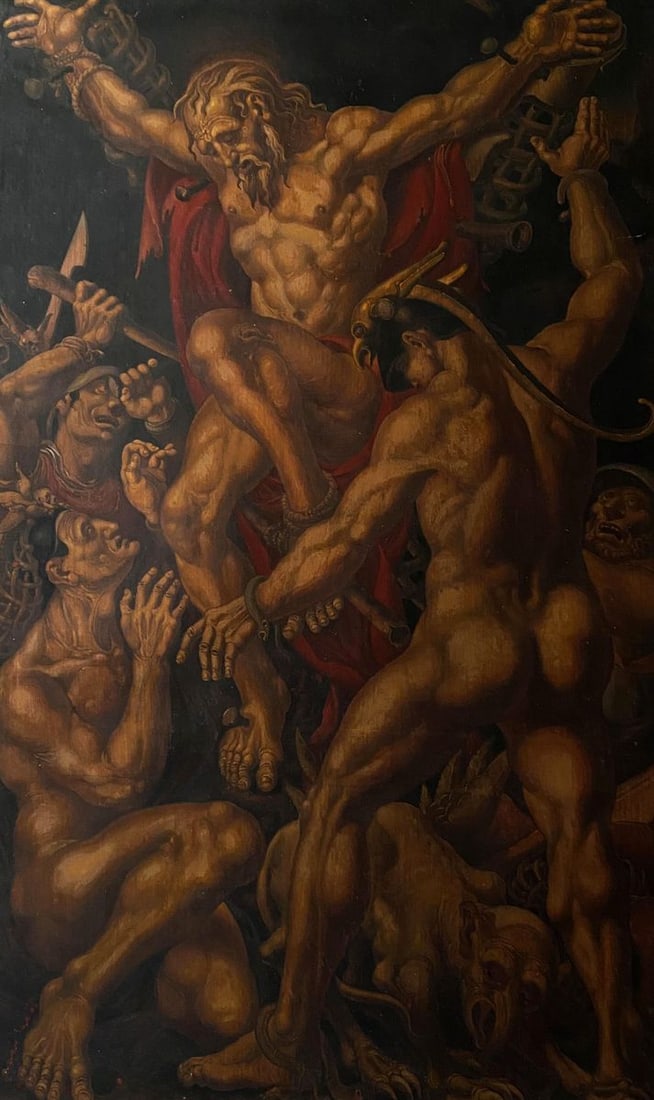 Oil painting Crucifixion of the Apostle Andrew Litvinov Oleg Arkad'yevich: Title: Oil painting Crucifixion of the Apostle Andrew Litvinov Oleg Arkad'yevich Description: NoLitv 586 *** ABOUT THIS PAINTING *** * TITLE: "Crucifixion of the Apostle Andrew" * ARTIST: Litvinov