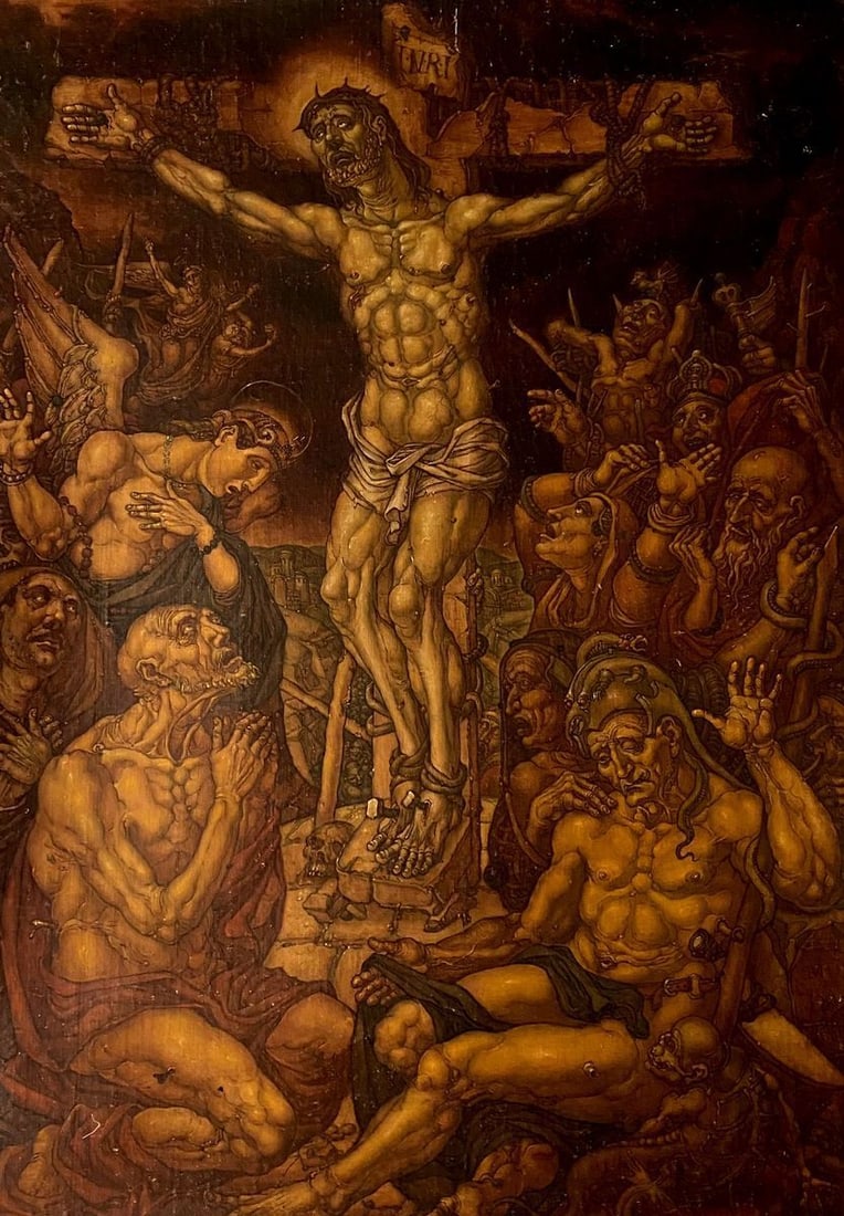 Oil painting Calvary 20th century Litvinov Oleg Arkad'yevich (1 of 11)