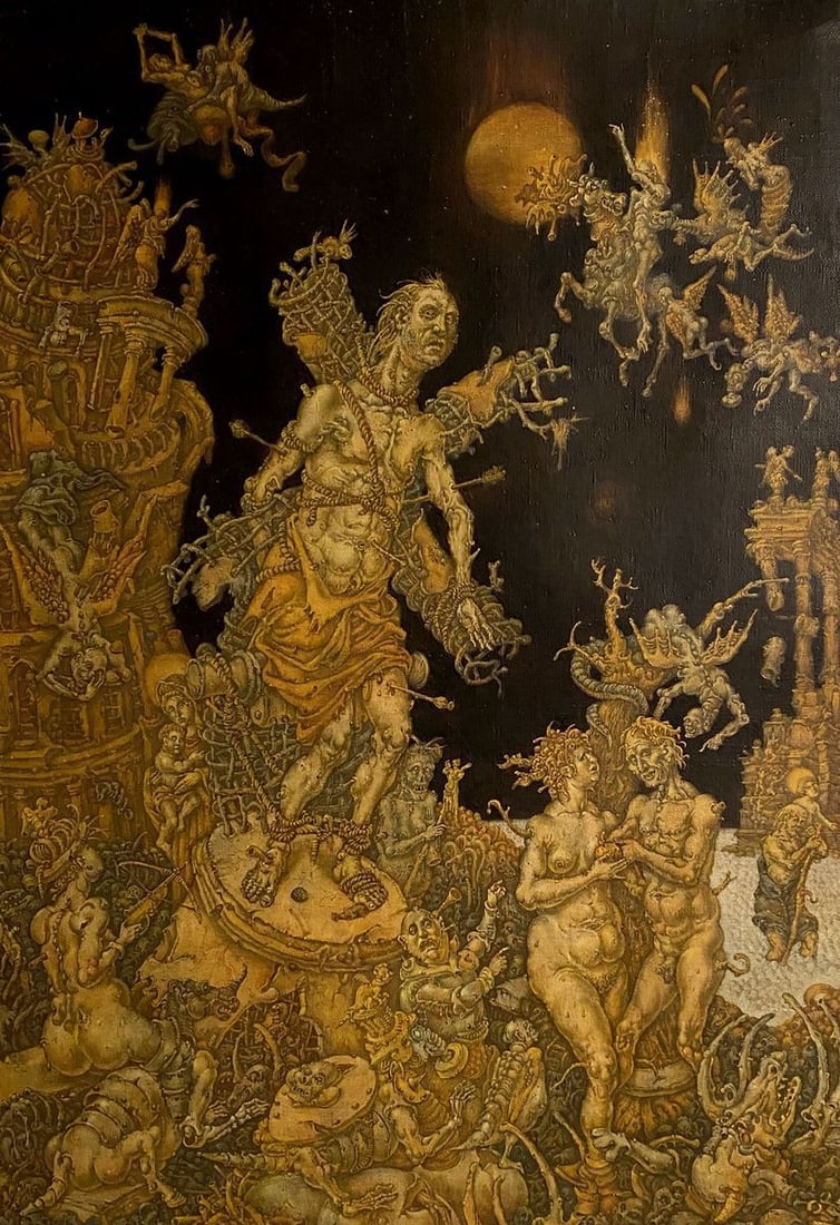 Oil painting 20th century apocalypse. Saint Sebastian Litvinov Oleg Arkad'yevich (1 of 12)