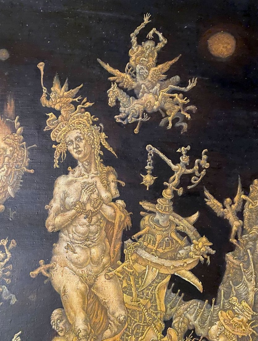 Oil painting 20th century apocalypse. Saint Catherine Litvinov Oleg Arkad'yevich - 10