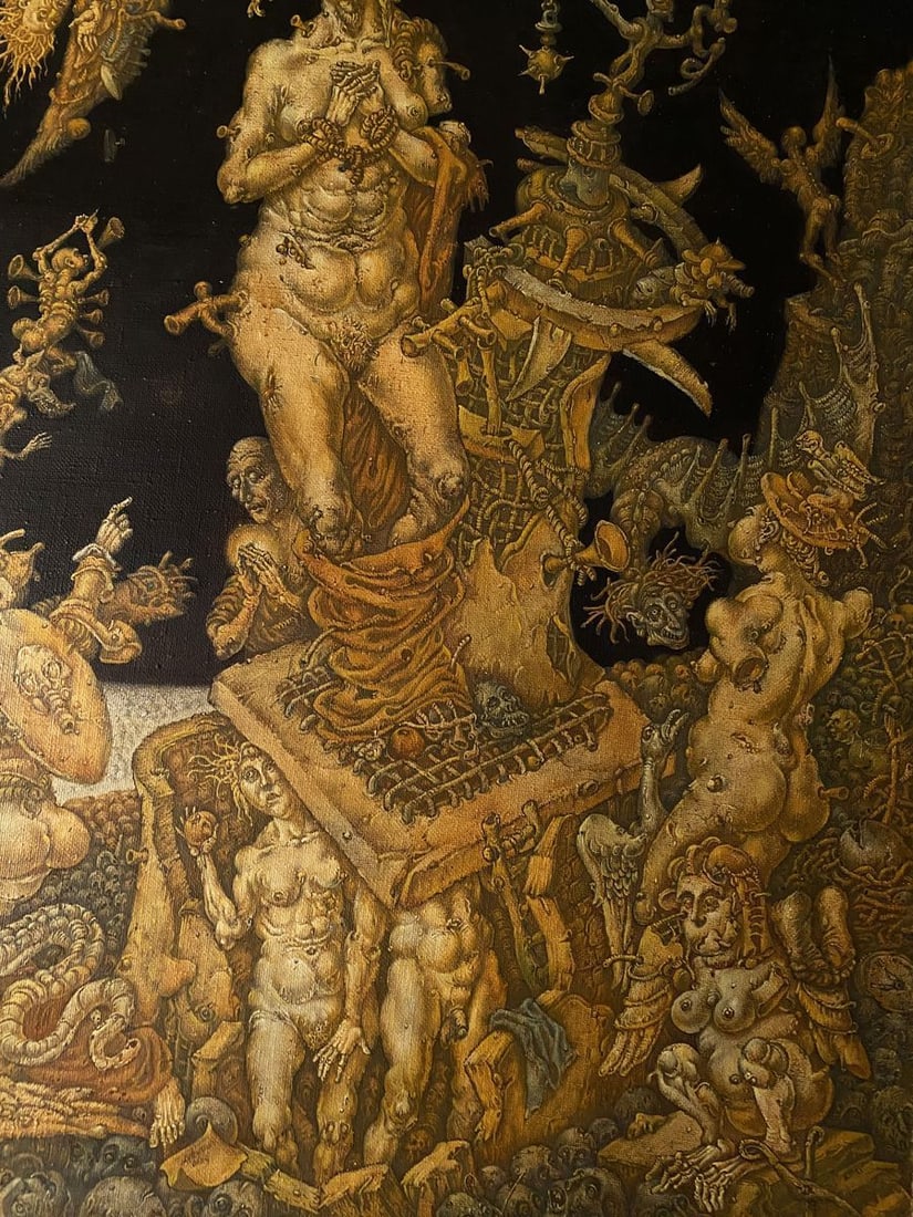 Oil painting 20th century apocalypse. Saint Catherine Litvinov Oleg Arkad'yevich - 2