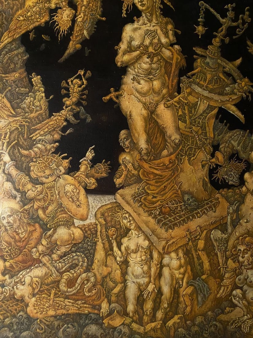 Oil painting 20th century apocalypse. Saint Catherine Litvinov Oleg Arkad'yevich - 3