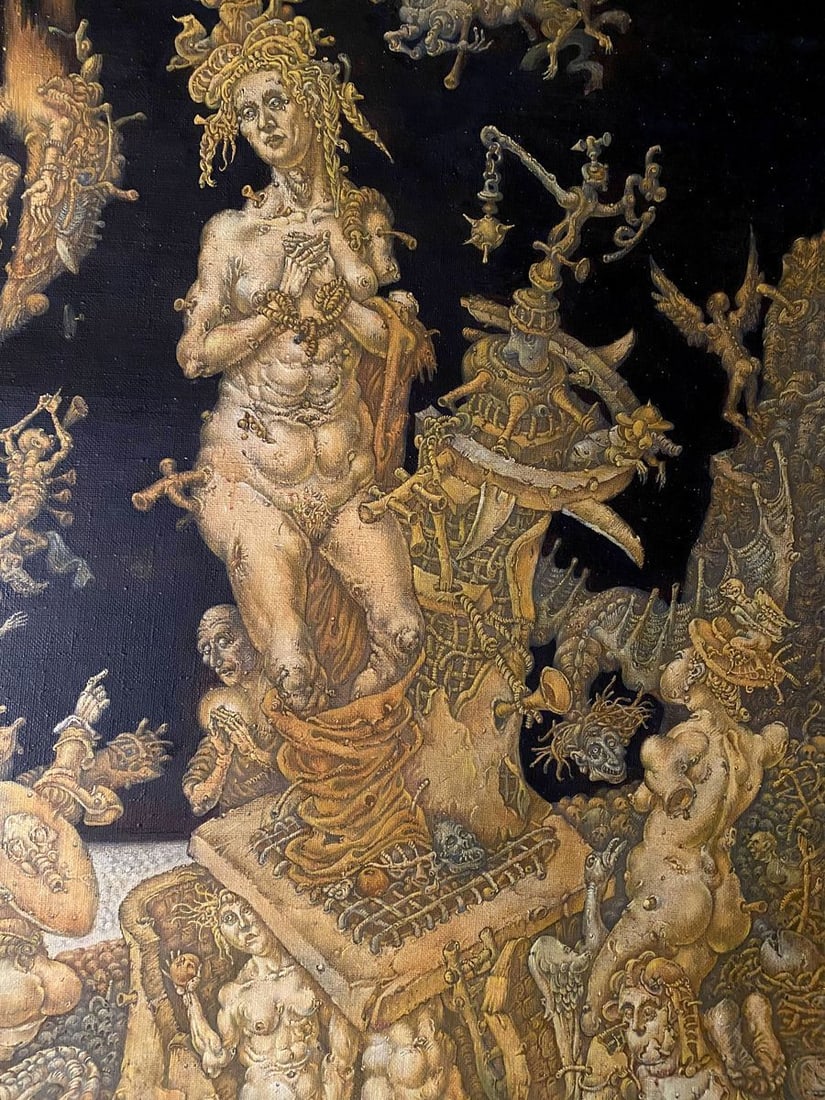 Oil painting 20th century apocalypse. Saint Catherine Litvinov Oleg Arkad'yevich - 5