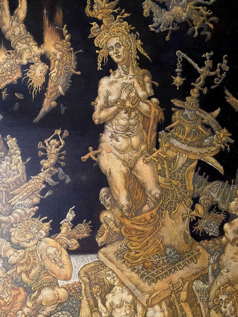 Oil painting 20th century apocalypse. Saint Catherine Litvinov Oleg Arkad'yevich - 6