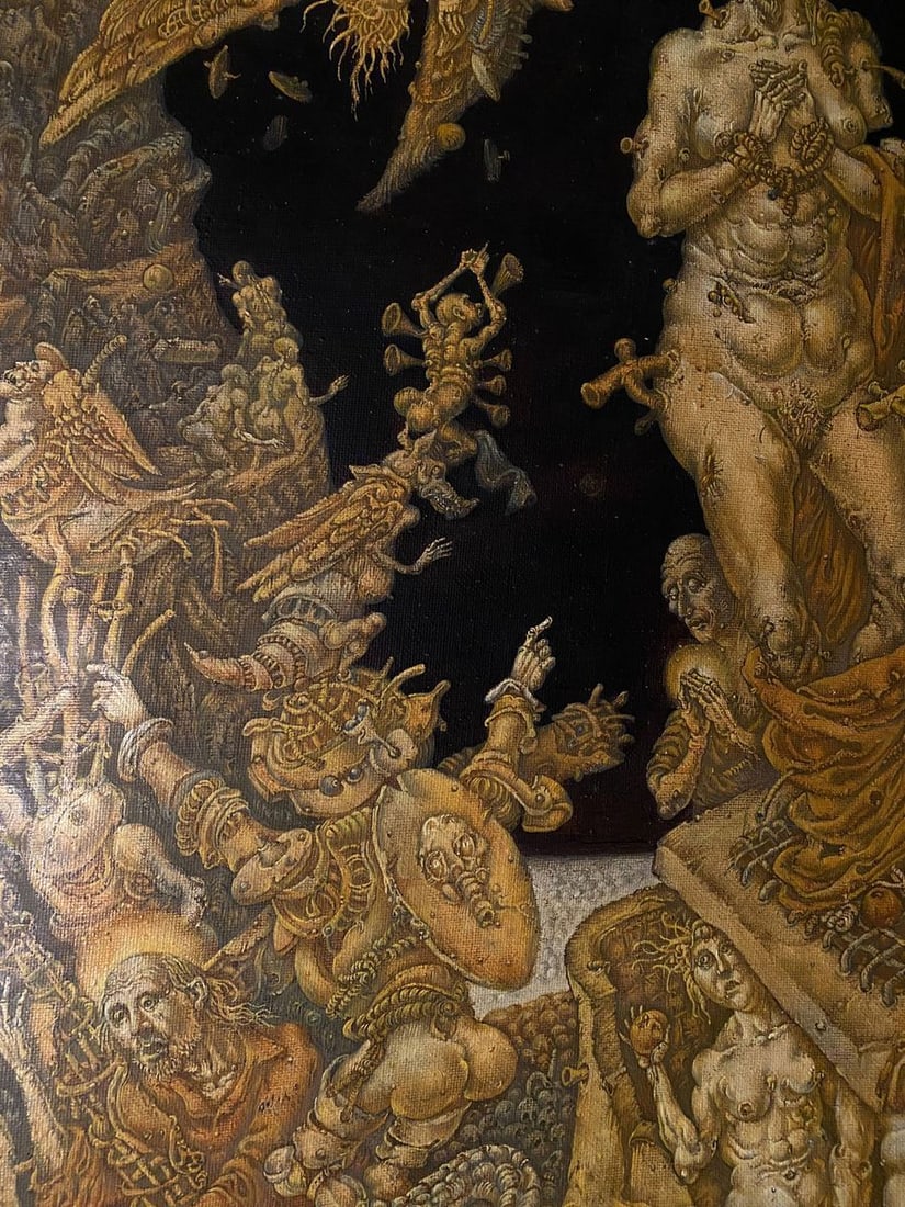 Oil painting 20th century apocalypse. Saint Catherine Litvinov Oleg Arkad'yevich - 7