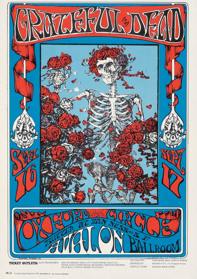 GRATEFUL DEAD TOUR POSTER PRINT (1 of 1)