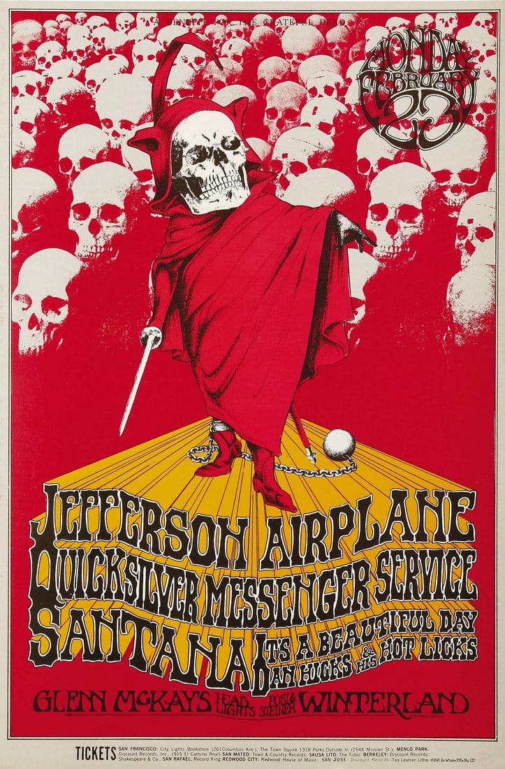 GRATEFUL DEAD CONCERT POSTER PRINT (1 of 1)