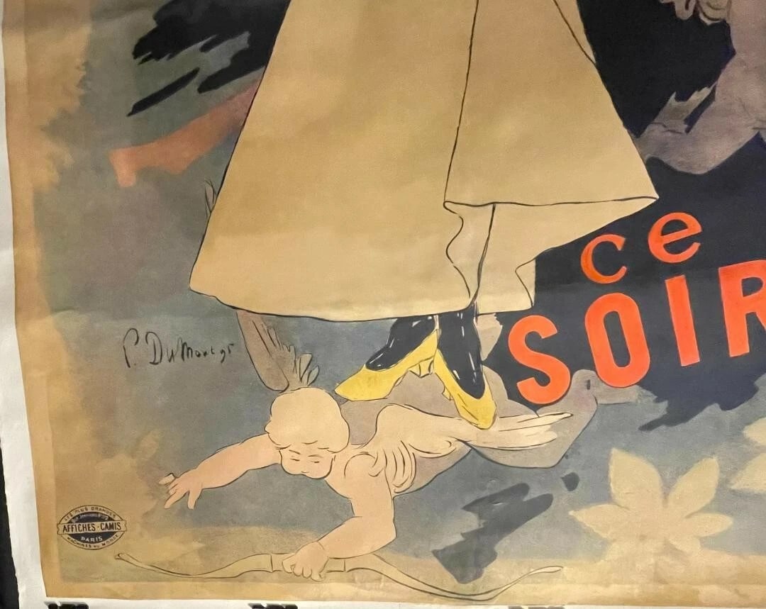 Original Vintage c. 1895 "Pierffort" Poster Linen Backed - 6