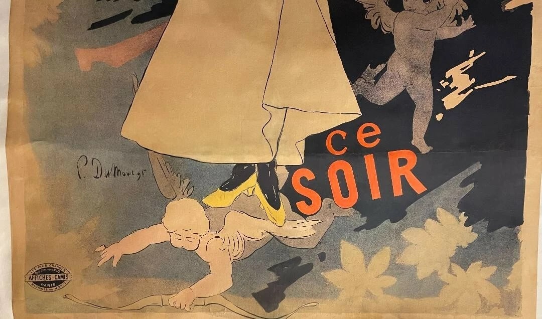 Original Vintage c. 1895 "Pierffort" Poster Linen Backed - 9