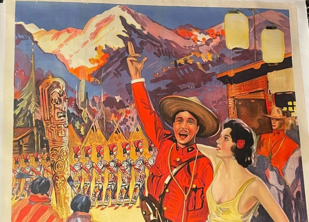 Original Vintage c. 1920 "Rose Marie" Musical Comedy Poster Linen Backed - 2