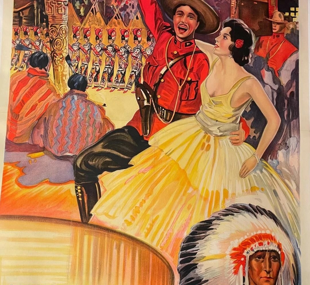 Original Vintage c. 1920 "Rose Marie" Musical Comedy Poster Linen Backed - 3