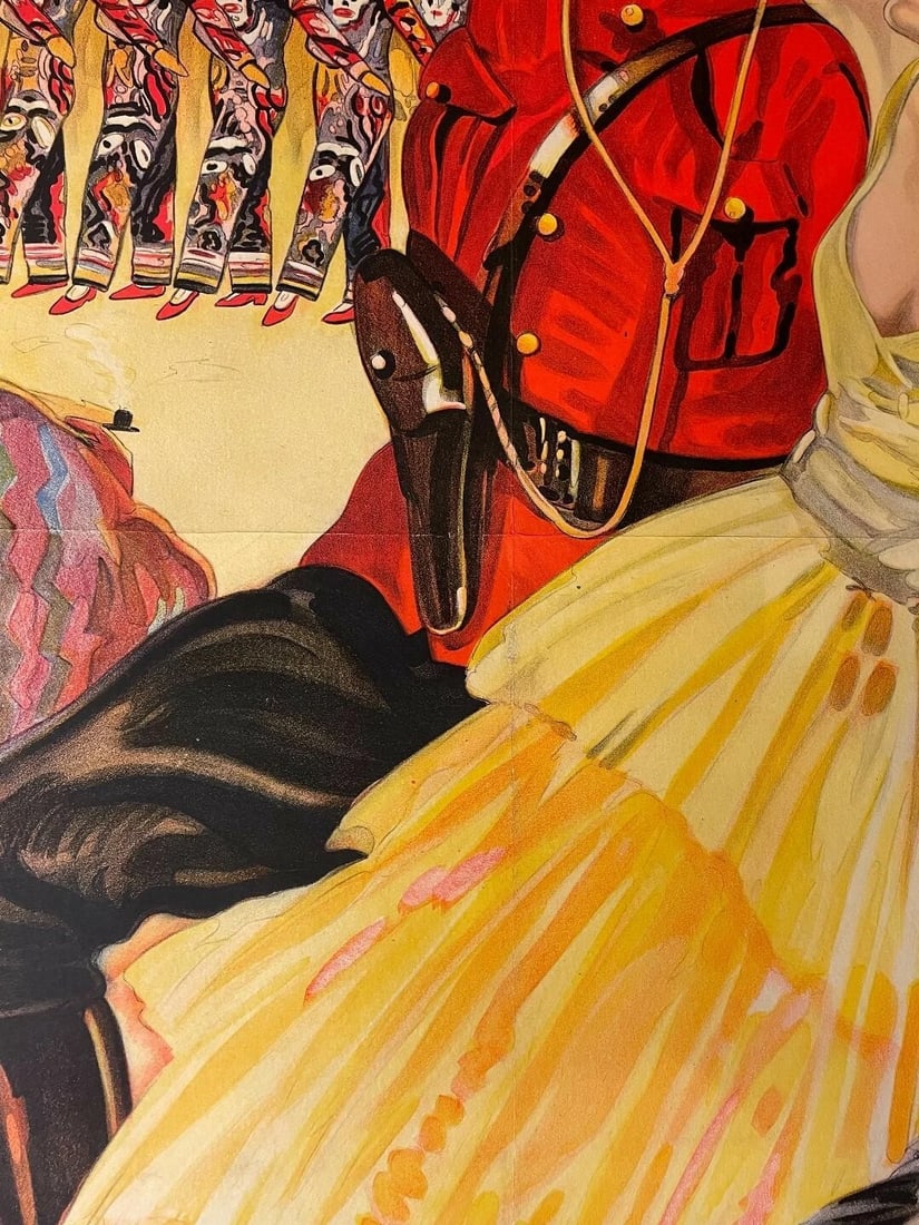 Original Vintage c. 1920 "Rose Marie" Musical Comedy Poster Linen Backed - 4