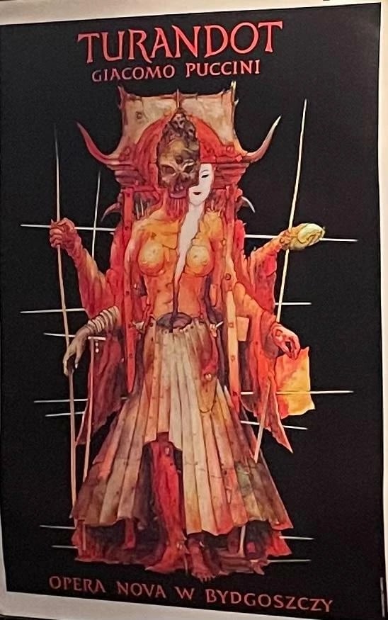 Original Vintage Puccini "Turandot" Opera Poster Linen Backed - 4