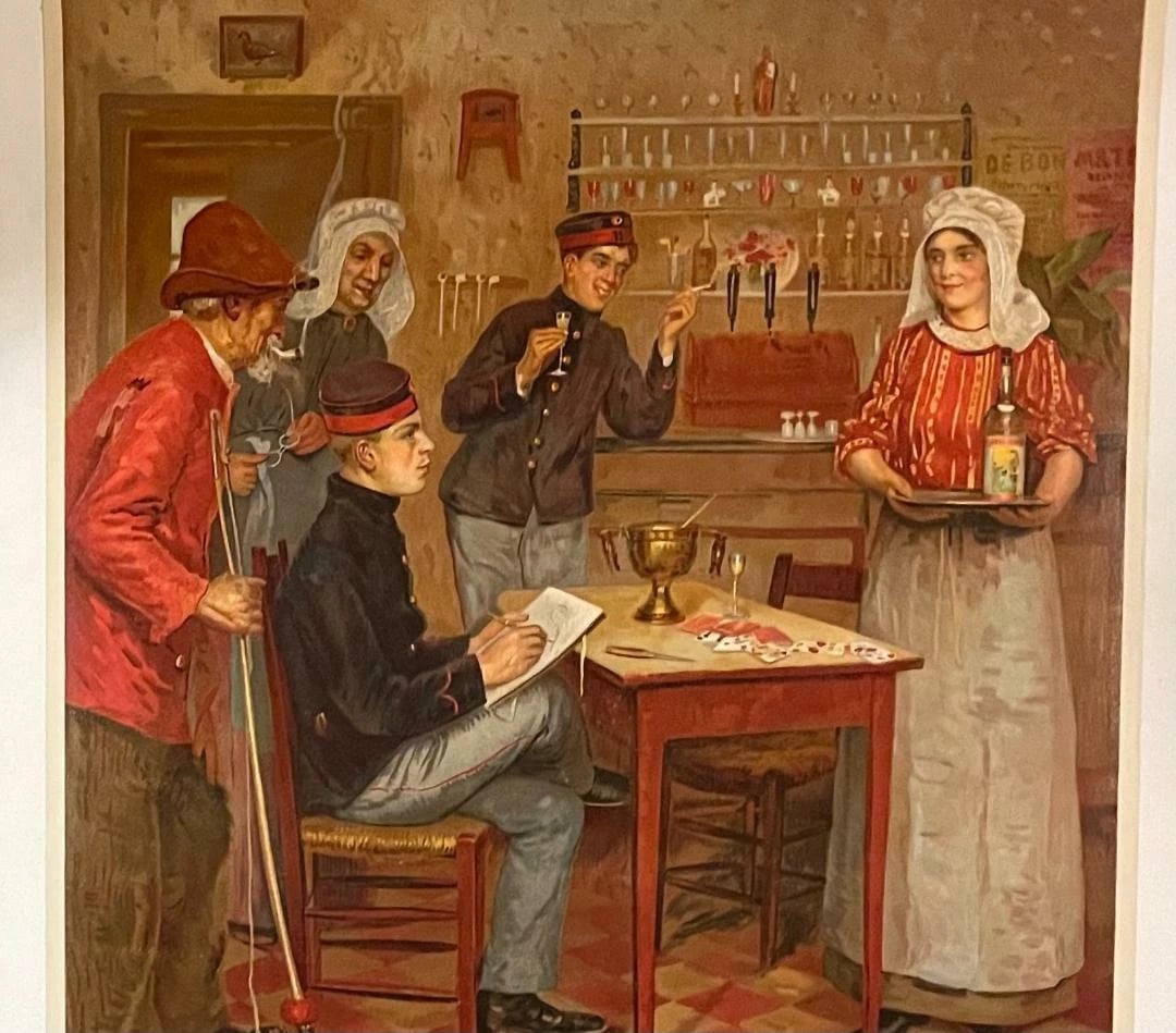 Original Vintage c.1890 "Elixir de Kempenaar" Poster Linen Backed - 2