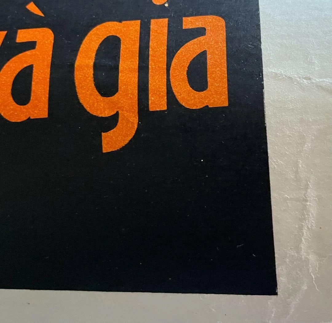 Original Vintage "La Bai" Vietnamese Cigarette Poster Linen Backed - 6