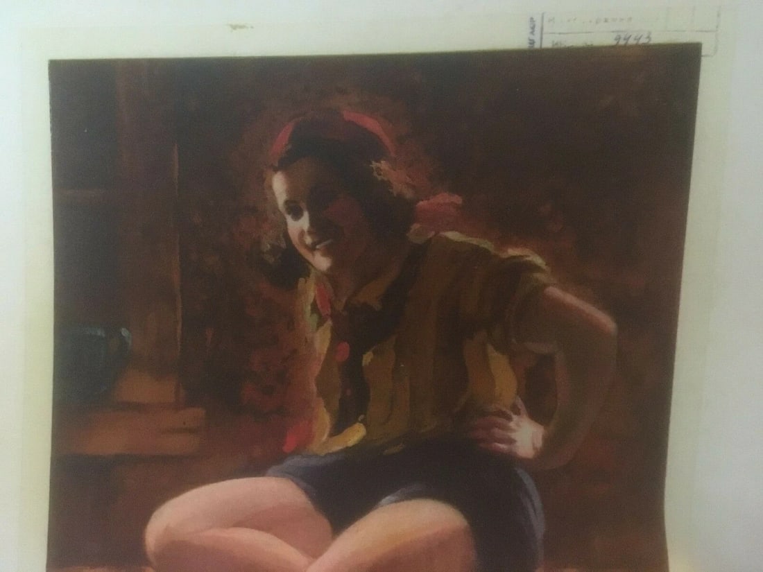 Original Vintage Russian "Camp Counselor" Original Poster Linen Backed - 2