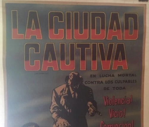 Original Vintage 1952 Captive City Spanish Poster Linen Backed - 3