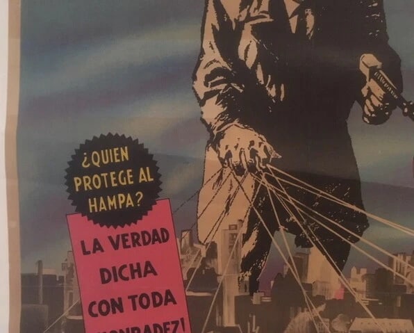 Original Vintage 1952 Captive City Spanish Poster Linen Backed - 6