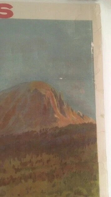 Original Vintage c.1910 Auvergne French Travel Poster Linen Backed - 8