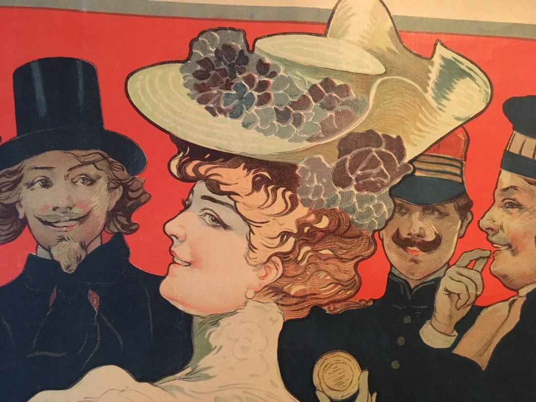 Original Vintage c.1900 Cachou Lajounie Tomagno Poster Linen Backed - 6