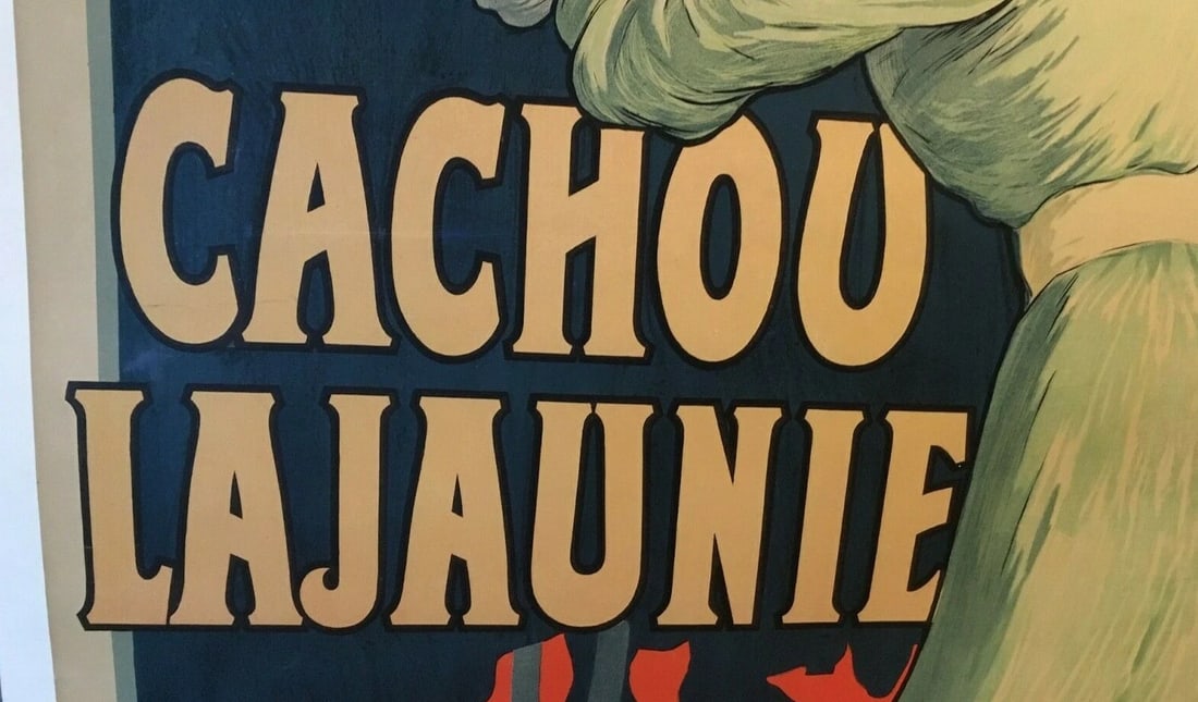 Original Vintage c.1900 Cachou Lajounie Tomagno Poster Linen Backed - 8