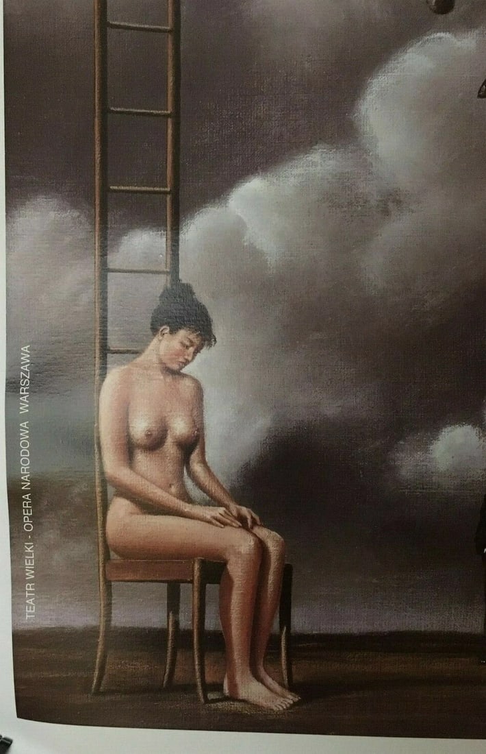 Original Vintage "Il Viaggio a Reims" Opera Polish Poster Linen Backed - 5