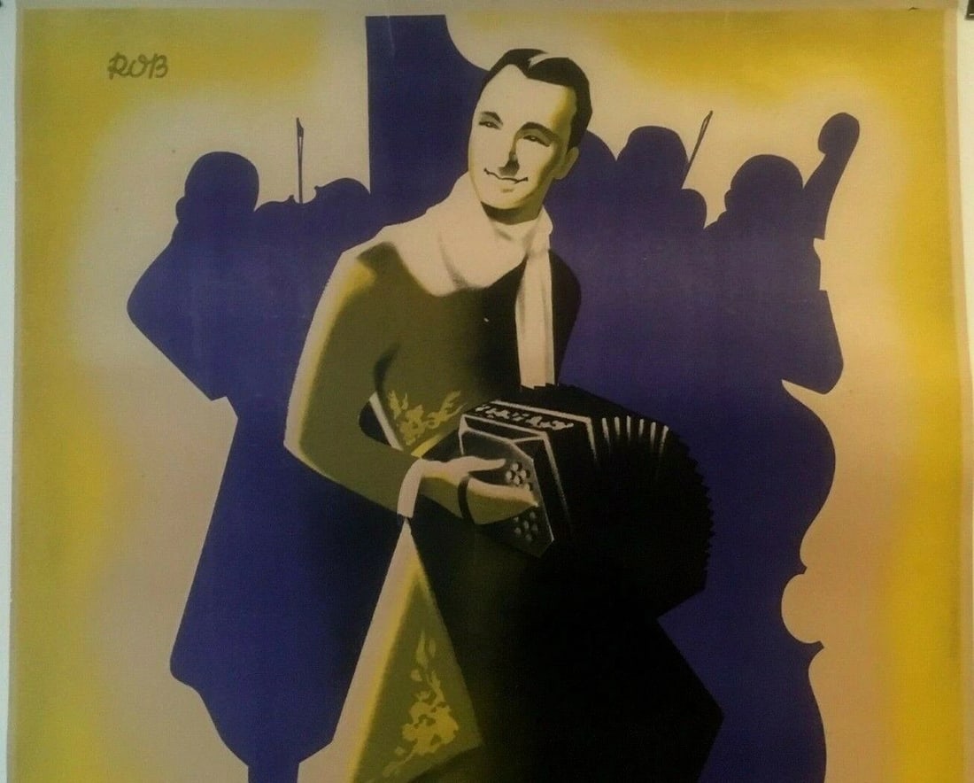 Original Vintage "Tonio Coppola" Entertainer Poster Linen Backed - 3