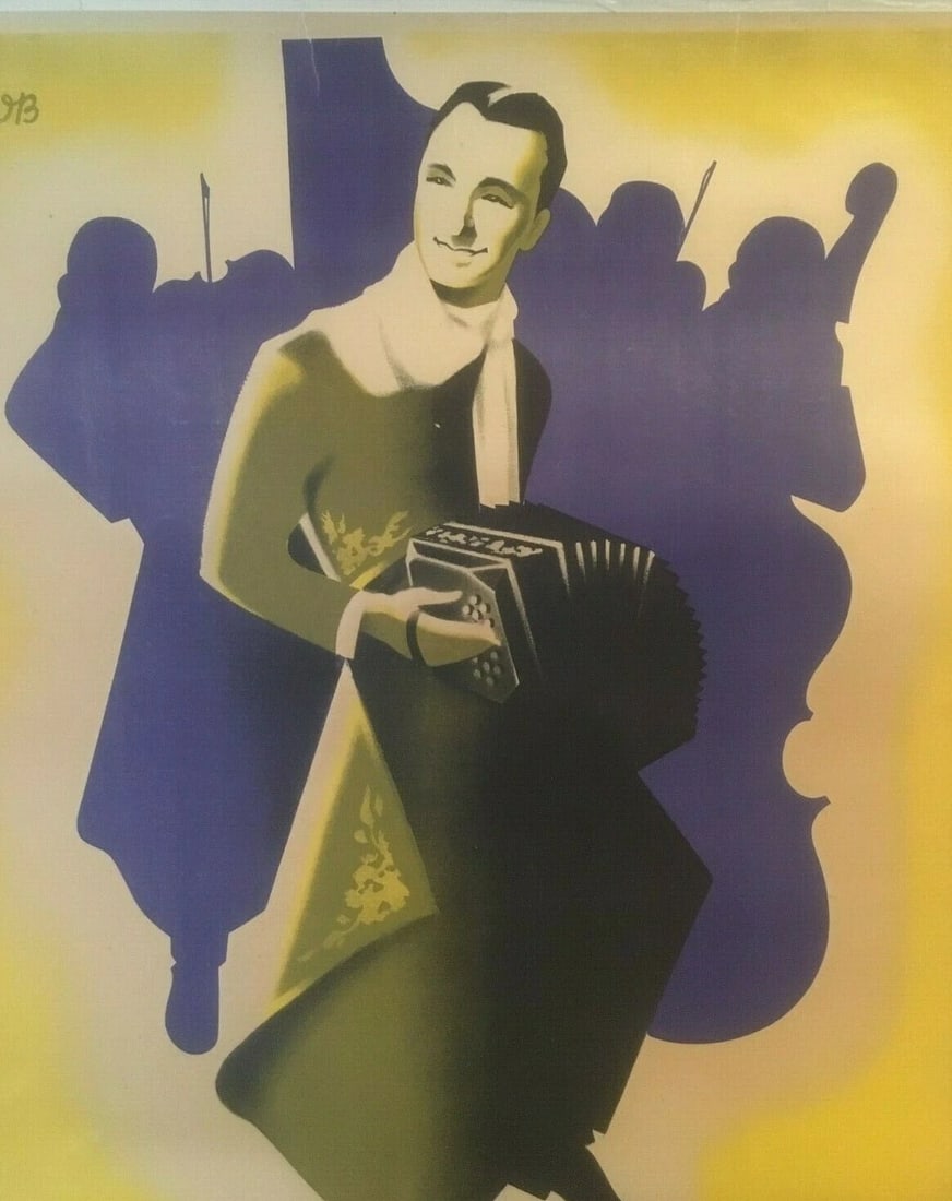 Original Vintage "Tonio Coppola" Entertainer Poster Linen Backed - 5