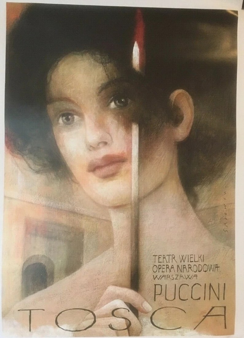 Original Vintage "Tosca" Opera Poster Linen Backed: Title: Original Vintage "Tosca" Opera Poster Linen Backed Description: Tosca by Pucchini is an opera first performed in Rome in 1900. A three act opera, it is a melodramatic piece set in Rome in 1800,