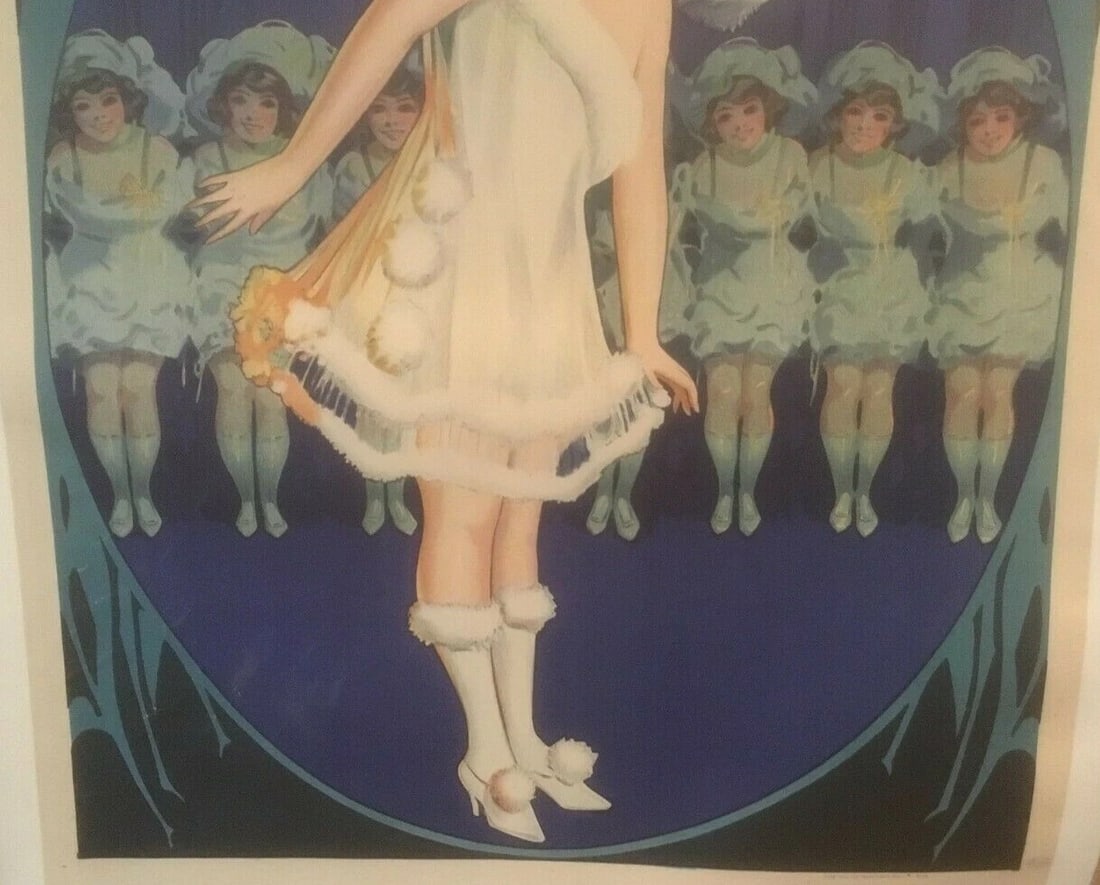 Original Vintage c.1910 "Messette's Musical Entertainers" Poster Linen Backed - 5