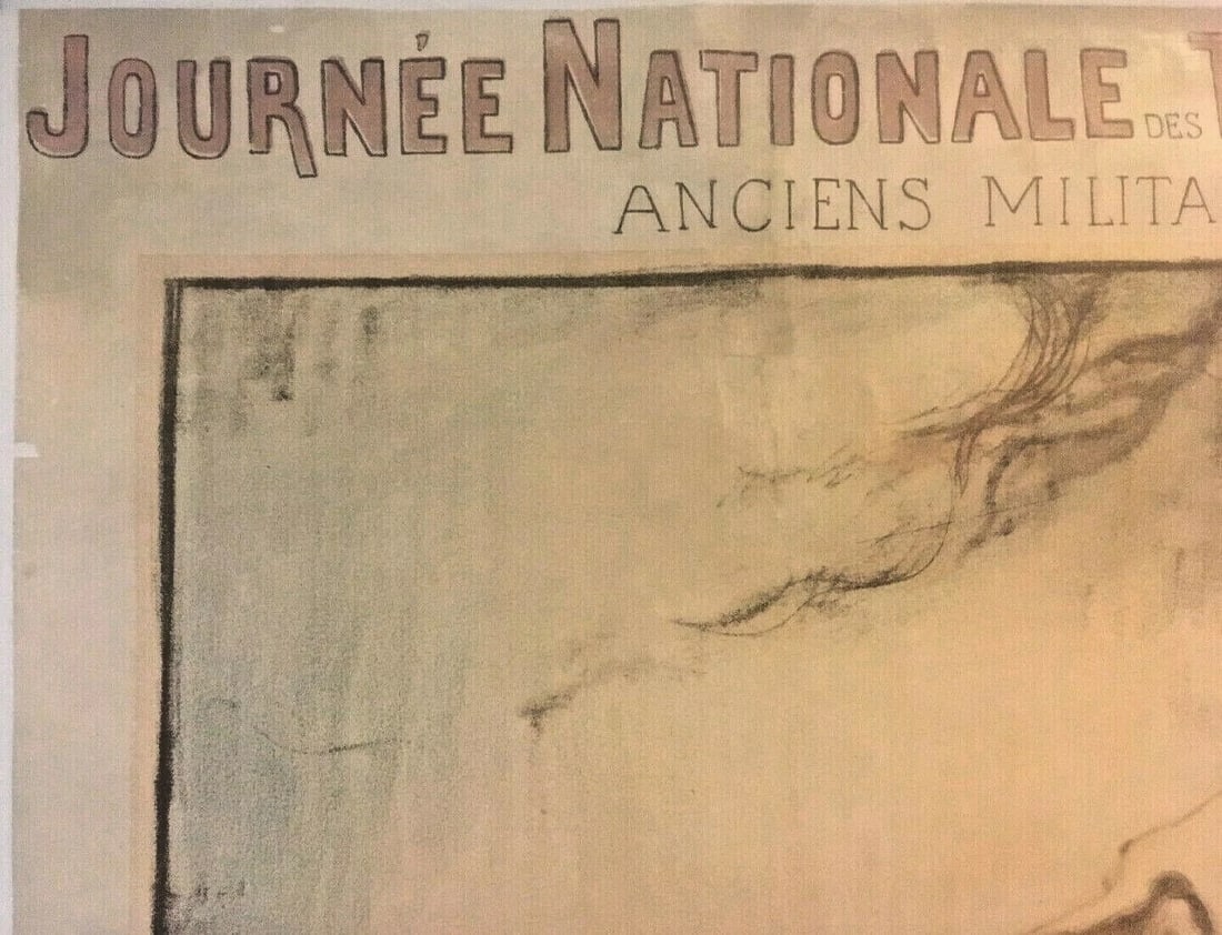 Original Vintage French National Tuberculosis Day Poster Linen Backed - 3