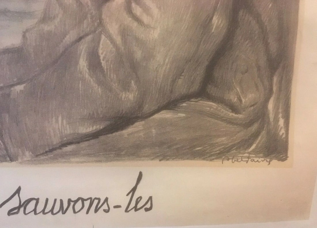 Original Vintage French National Tuberculosis Day Poster Linen Backed - 5