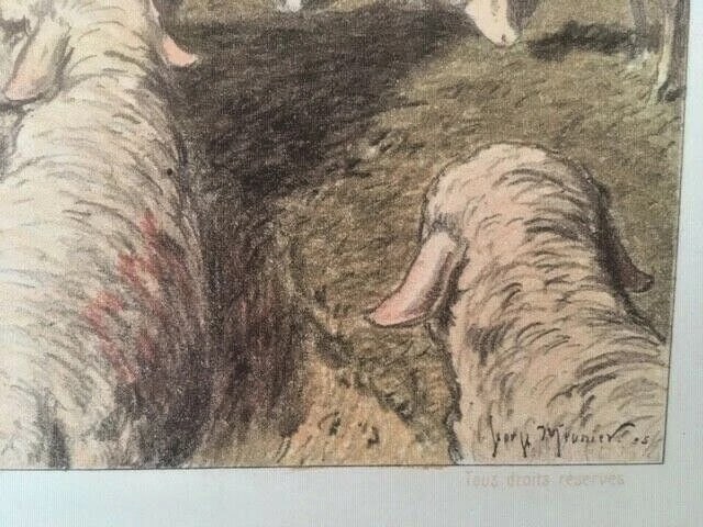 Original Vintage 1905 "Bloques" Art Poster Linen Backed - 6