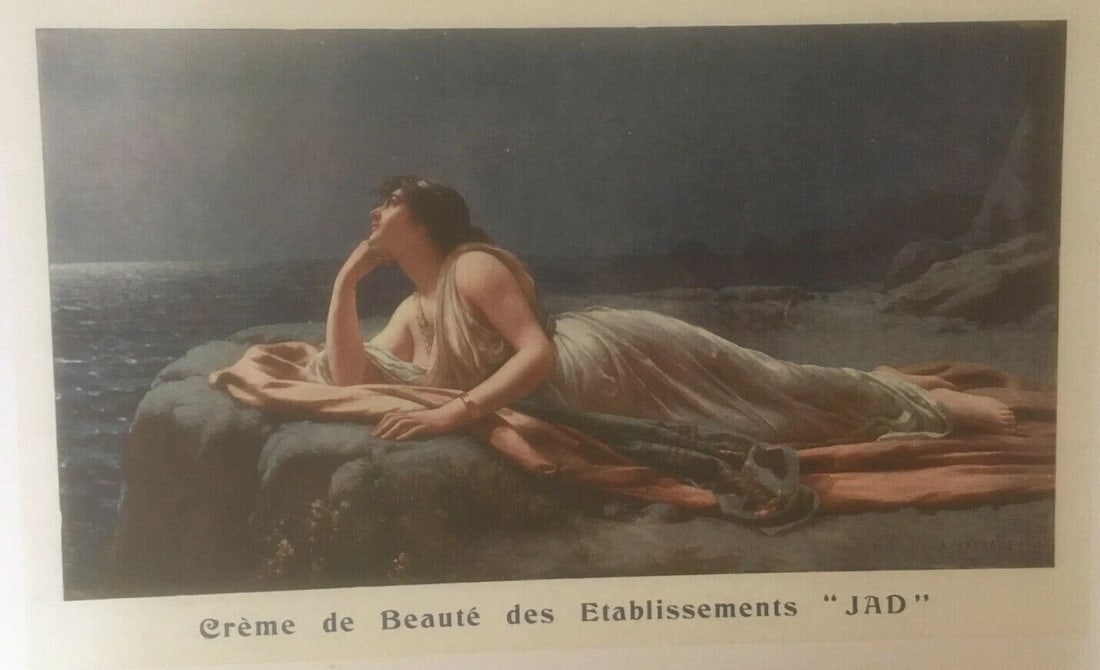 Original Vintage Jad Skin Cream Poster Linen Backed (1 of 4)