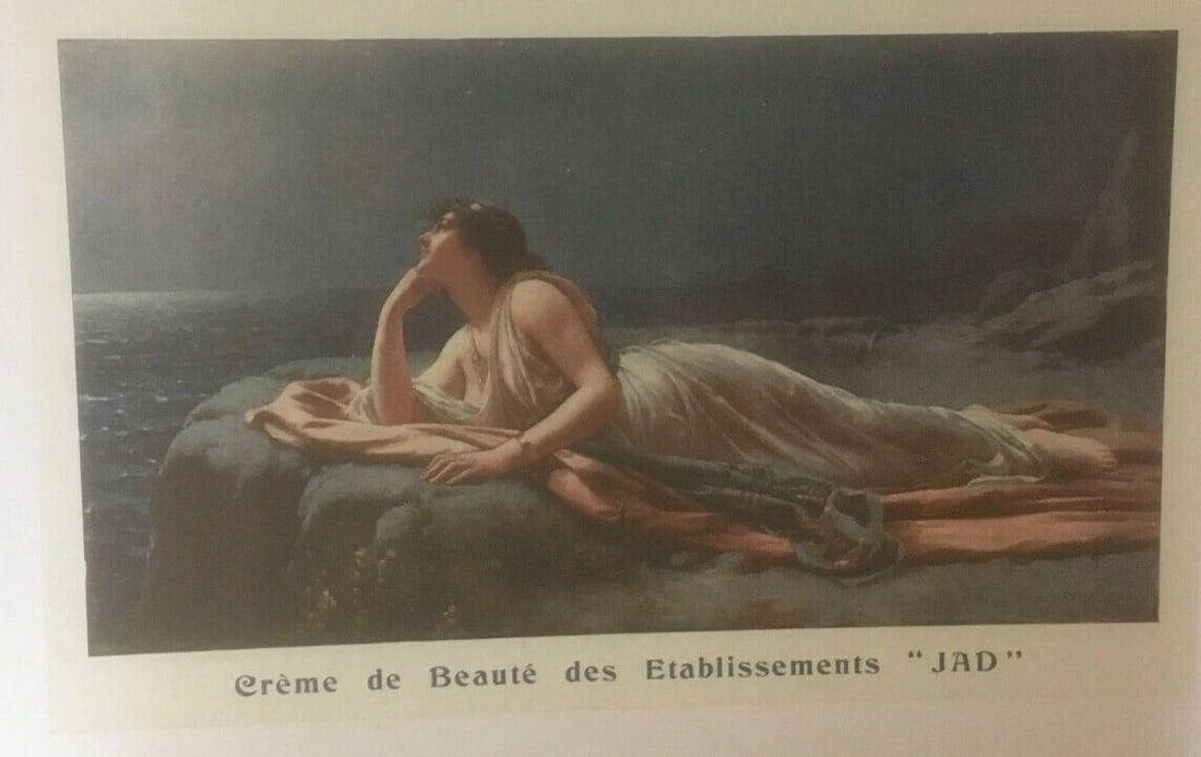 Original Vintage Jad Skin Cream Poster Linen Backed - 2