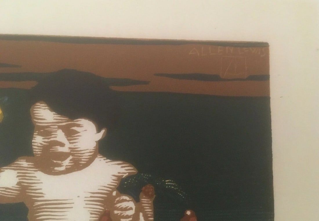 Original Vintage 1923 The Marchbank Press New York Poster Linen Backed - 3