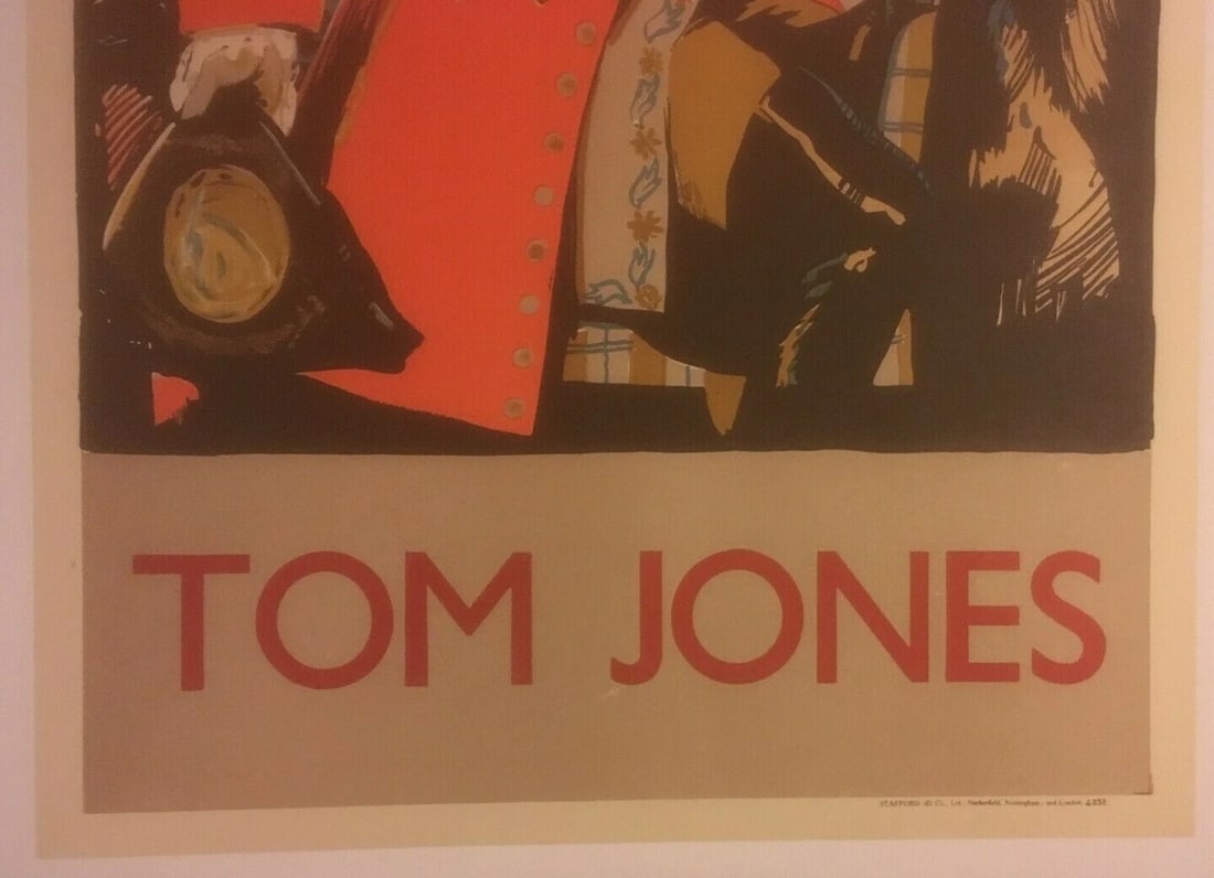 Original Vintage c.1930 Tom Jones English Operetta Poster Linen Backed - 4