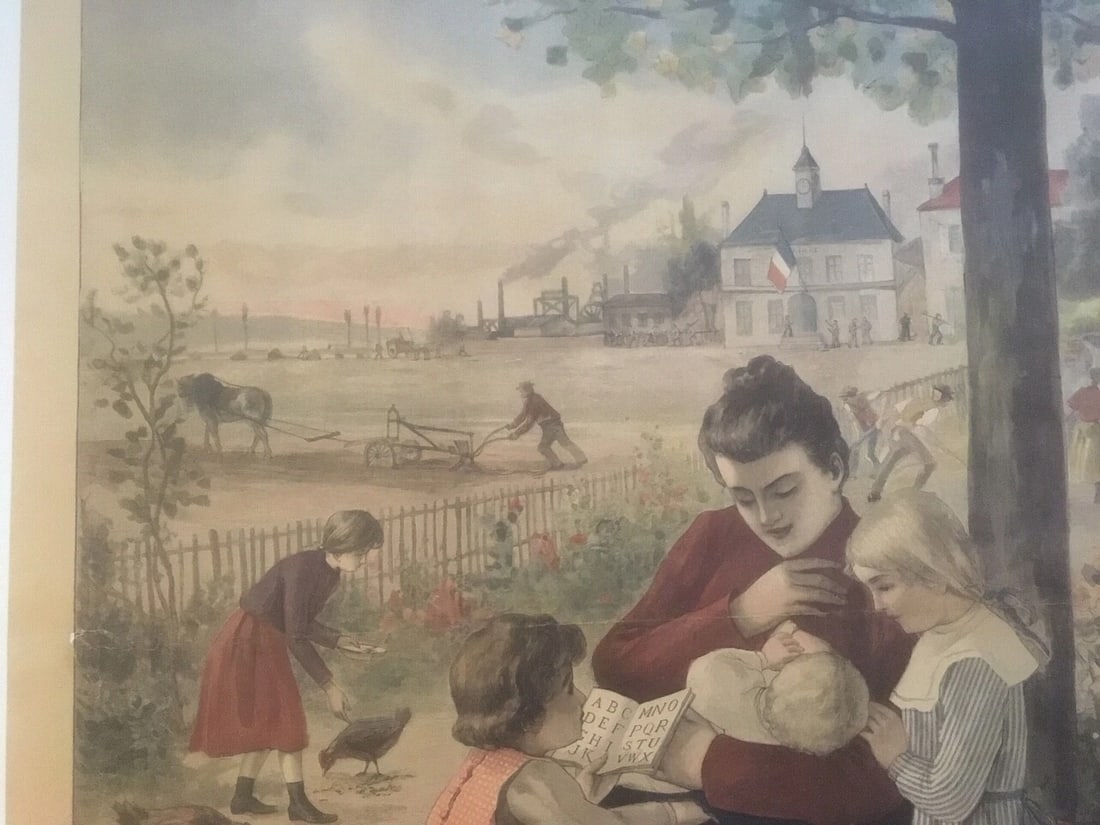 Original Vintage c.1900 French Petit Journal La Paix Insert Poster Linen Backed - 6