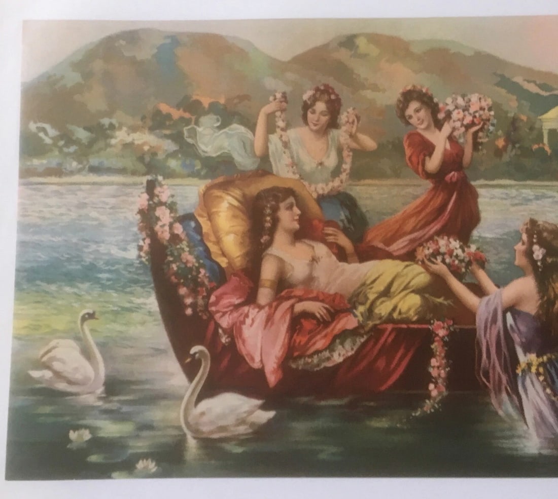 Original Vintage c.1900 "Lagos" Chromolithographic Poster Linen Backed - 2