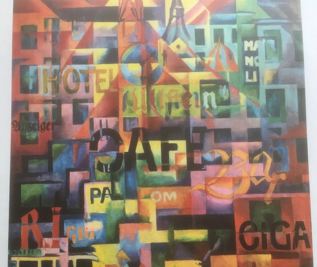 Original Vintage Berlin Germany Travel Poster Linen Backed - 4